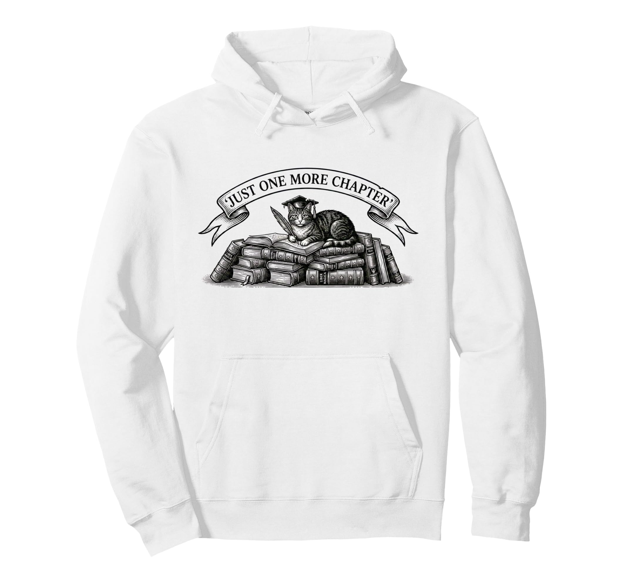 Woodcut Cat Engraving Dark Academia Hoodie - Trendy Graphic for Adults - T-Shirt, Sweatshirt, Hoodie