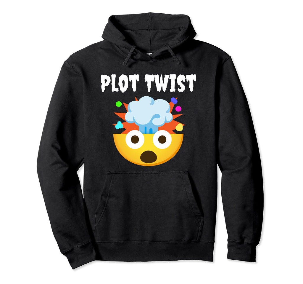 Plot Twist Emoticon Exploding Head Hoodie - Unique Graphic for Adults - T-Shirt, Sweatshirt, Hoodie