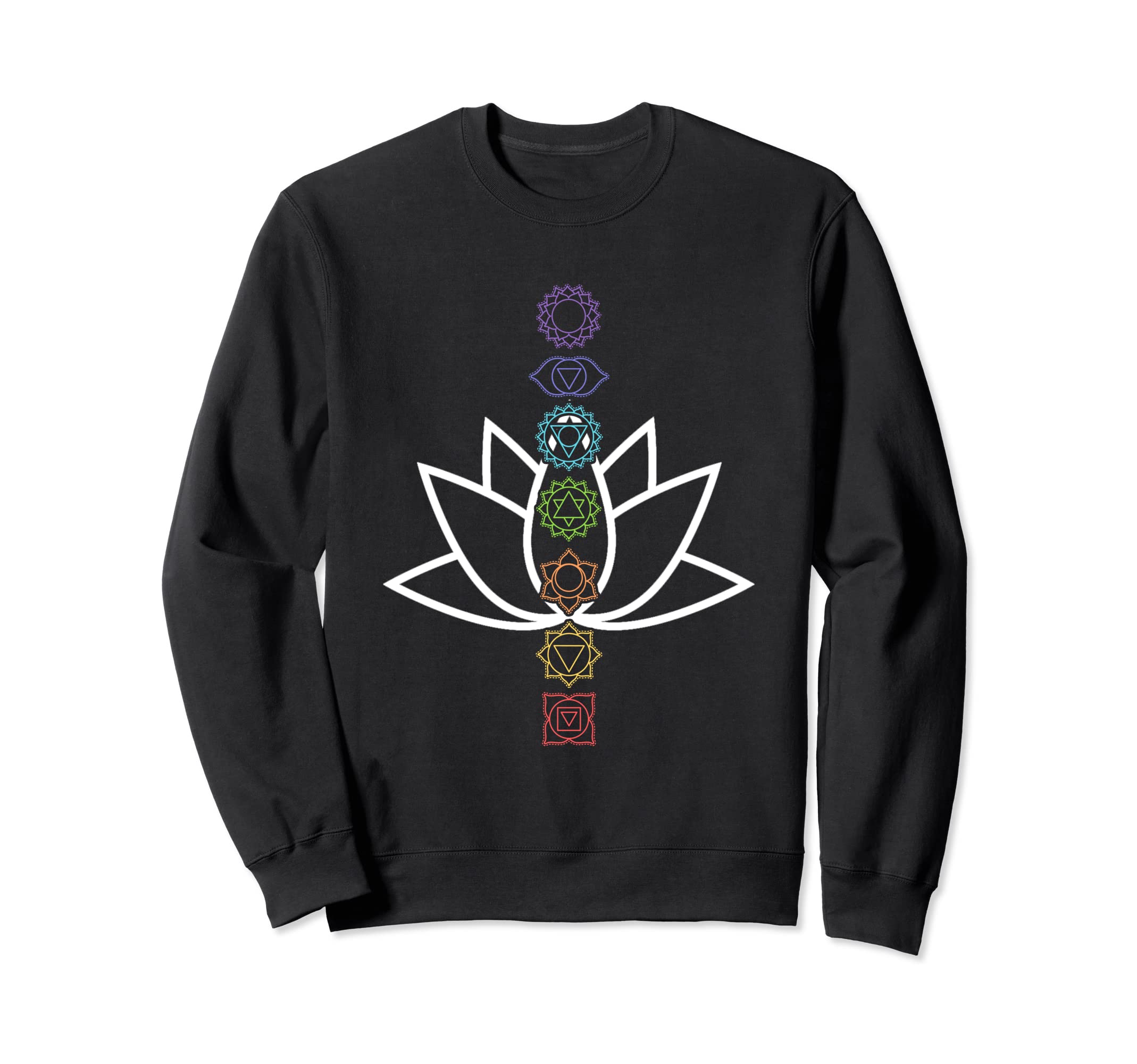 Chakra Chakras Aligned Lotus Sweatshirt - Fun Novelty Design for Adults - T-Shirt, Sweatshirt, Hoodie