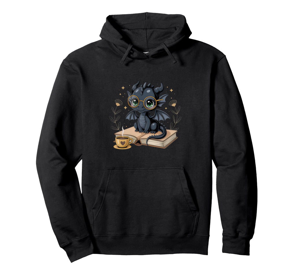 Dragon Books Flower Bookworm Book Lover Hoodie - Custom Art Print Men Women - T-Shirt, Sweatshirt, Hoodie