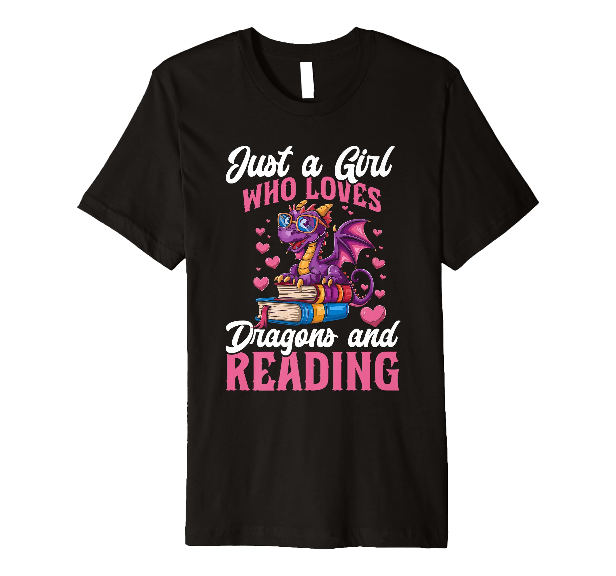 Just Who Loves Dragons And Reading Books T-Shirt - Minimalist Print Unisex - T-Shirt, Sweatshirt, Hoodie