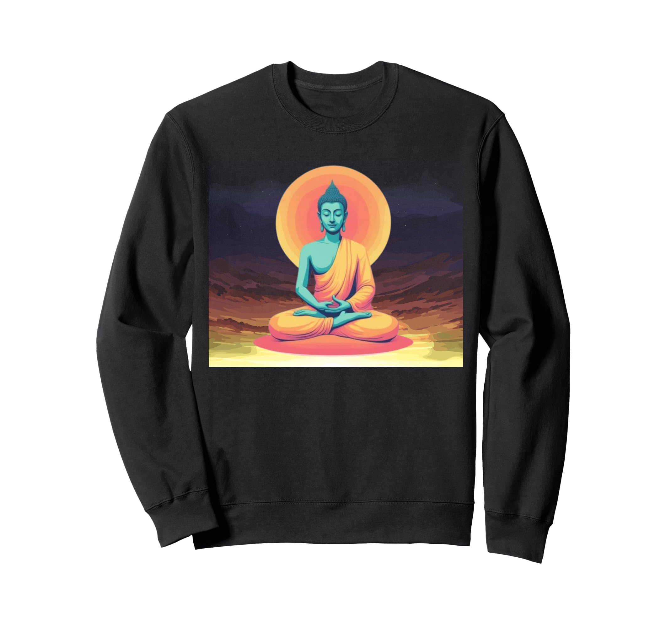 Colorful Buddha Zen Meditation Art Sweatshirt - Novelty Apparel Unisex - T-Shirt, Sweatshirt, Hoodie