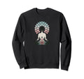 Yoga Meditation Pose Floral Sweatshirt - Casual Everyday Wear Men Women - T-Shirt, Sweatshirt, Hoodie
