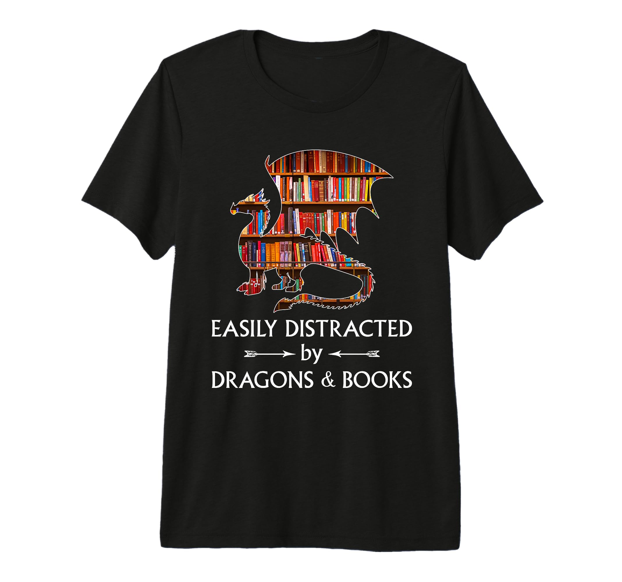 Easily Distracted Dragons And Books T-Shirt - Streetwear Style for Adults - T-Shirt, Sweatshirt, Hoodie