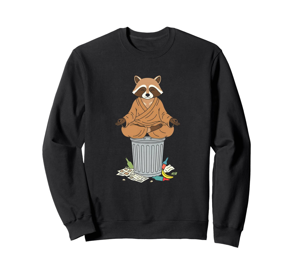 Zen Raccoon Achieves Balance Sweatshirt - Casual Everyday Wear Men Women - T-Shirt, Sweatshirt, Hoodie