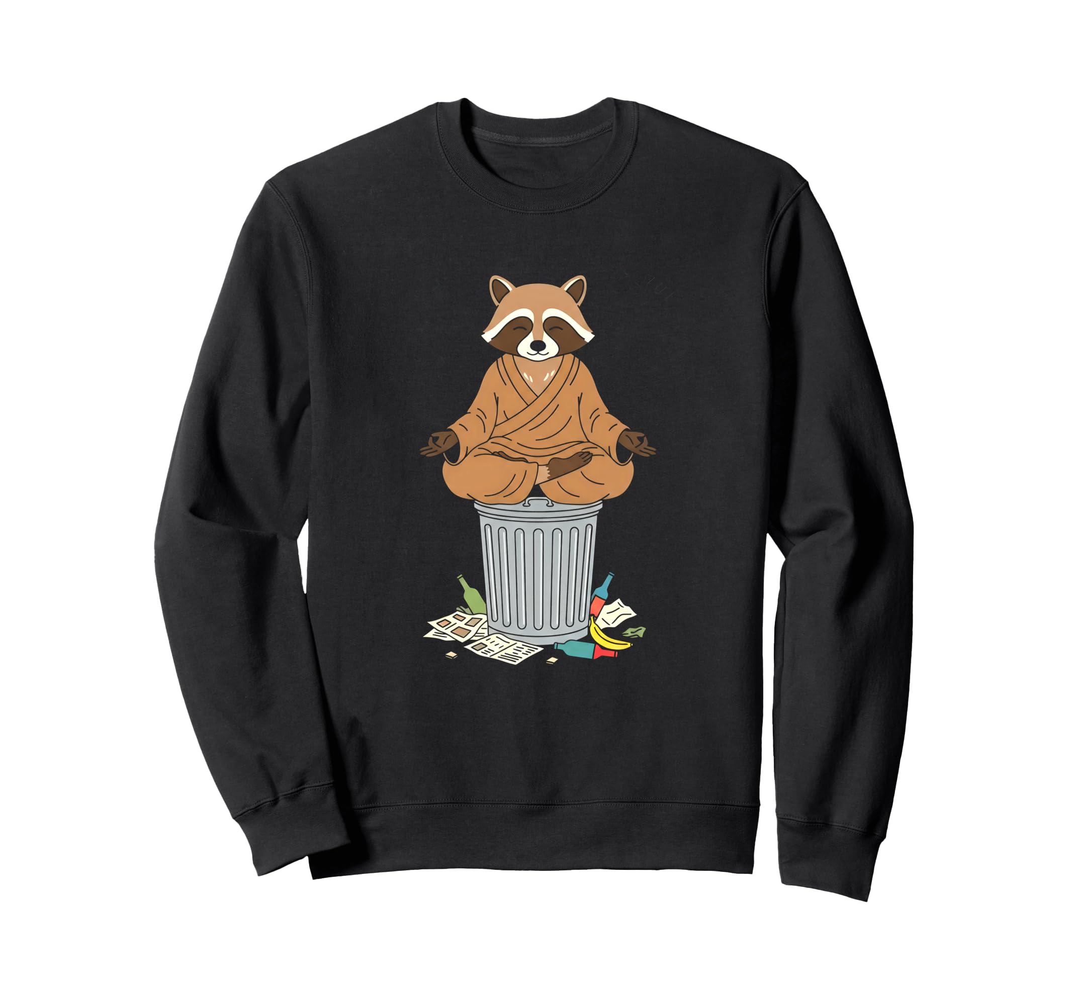 Zen Raccoon Achieves Balance Sweatshirt - Casual Everyday Wear Men Women - T-Shirt, Sweatshirt, Hoodie