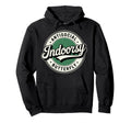 Indoorsy Antisocial Butterfly Badge Hoodie - Novelty Apparel for Adults - T-Shirt, Sweatshirt, Hoodie