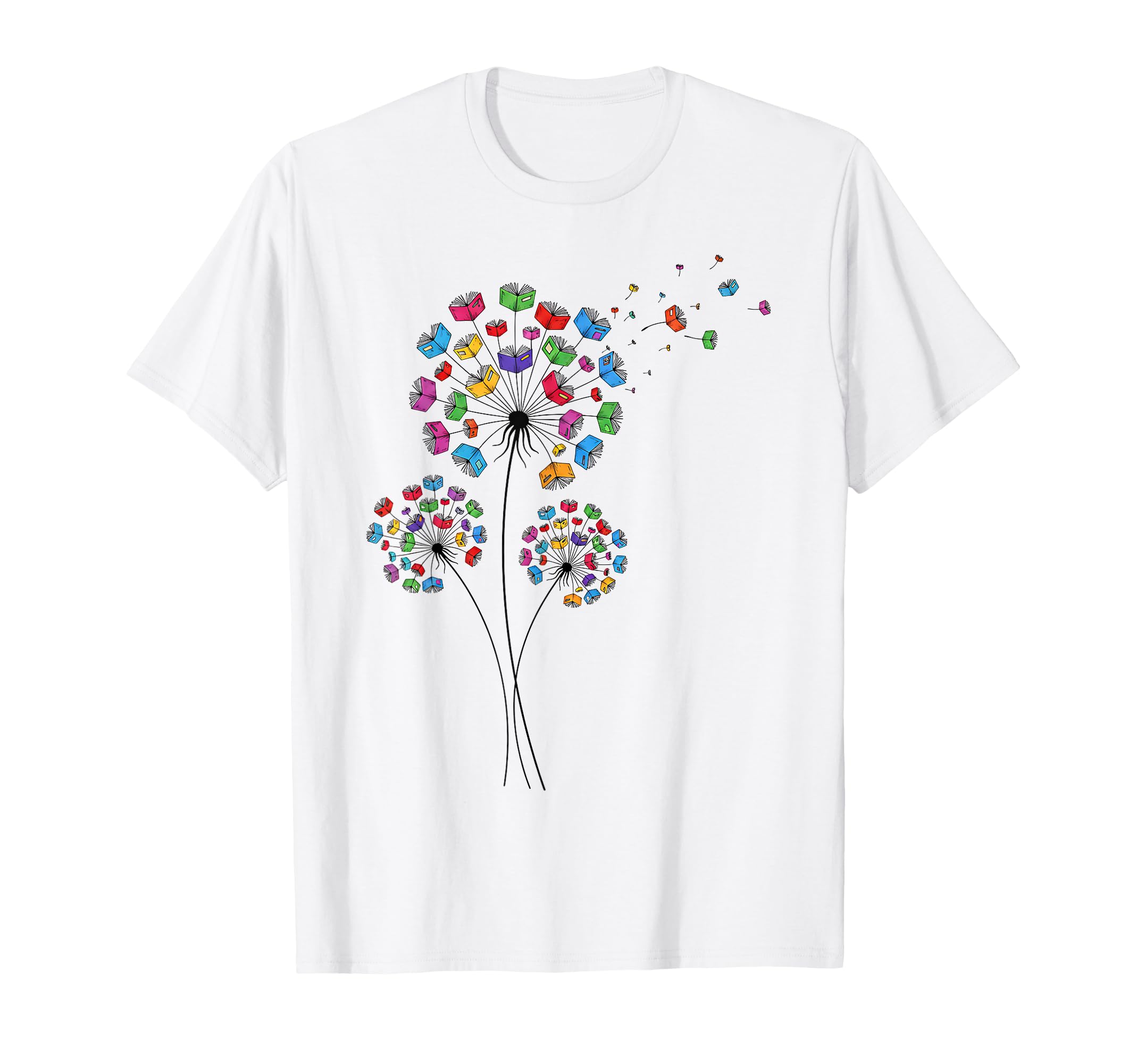 Dandelion Book Reading Lover Bookworm Book T-Shirt - Unique Graphic Unisex - T-Shirt, Sweatshirt, Hoodie