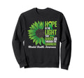 Green Ribbon Mental Health Sweatshirt - Trendy Graphic for Adults - T-Shirt, Sweatshirt, Hoodie