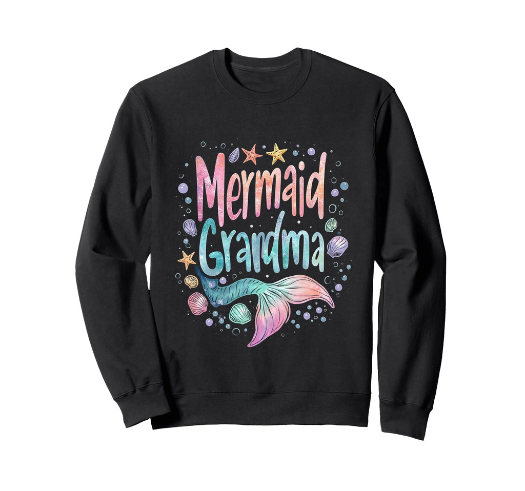 Mermaid Grandma Sweatshirt - Minimalist Print Men Women - T-Shirt, Sweatshirt, Hoodie