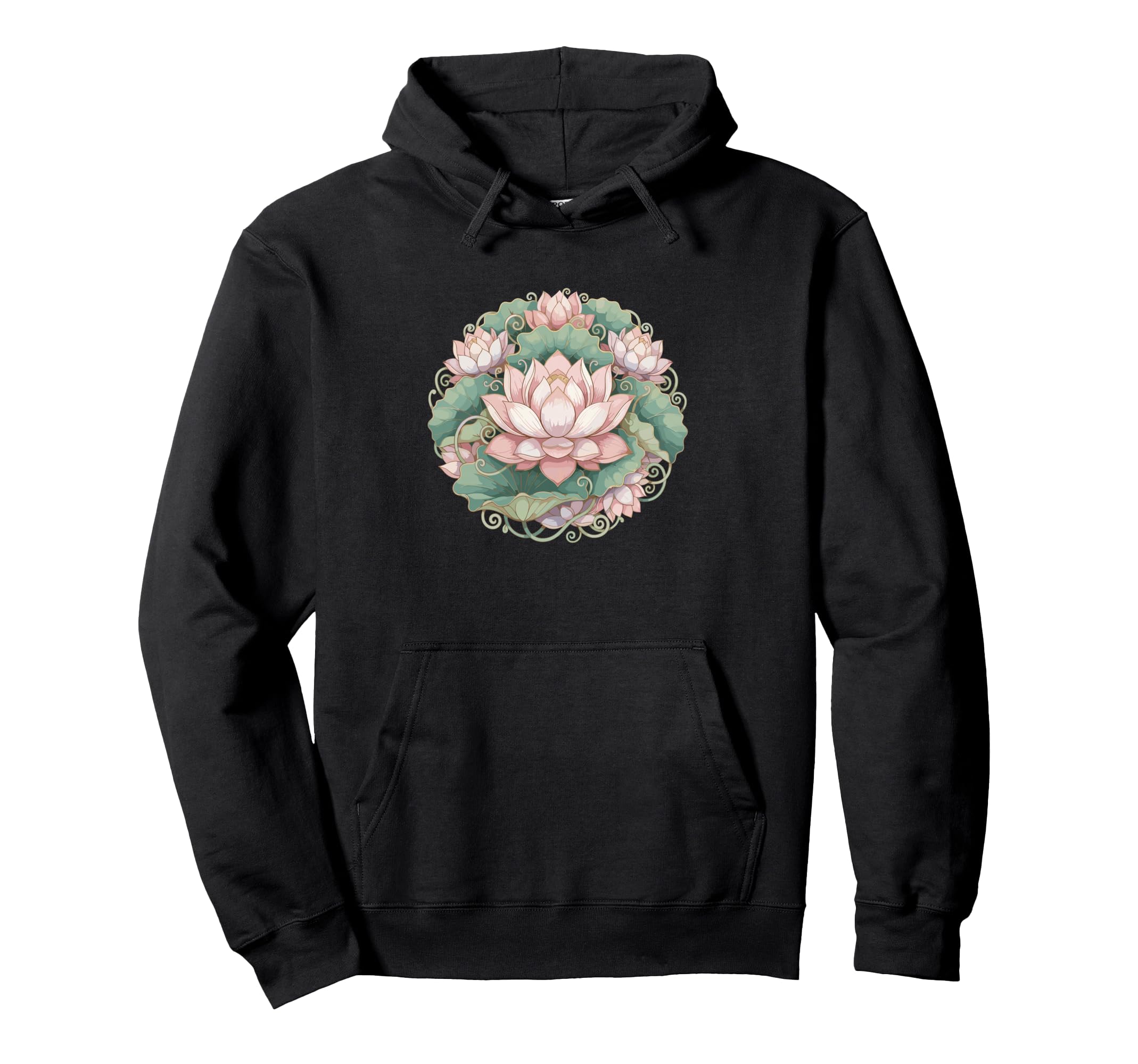 Mystic Lotus Flower Mandala Zen Hoodie - Novelty Apparel for Adults - T-Shirt, Sweatshirt, Hoodie