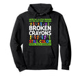 Broken Crayons Still Color Mental Hoodie - Streetwear Style Men Women - T-Shirt, Sweatshirt, Hoodie