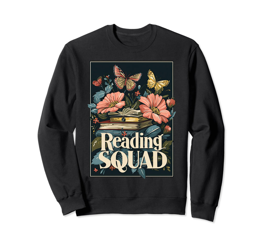 Bookworm Floral Books Bookish Sweatshirt - Aesthetic Graphic Men Women - T-Shirt, Sweatshirt, Hoodie