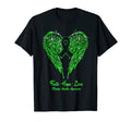 Faith Hope Love Wings Ribbon Green T-Shirt - Fun Novelty Design Unisex - T-Shirt, Sweatshirt, Hoodie