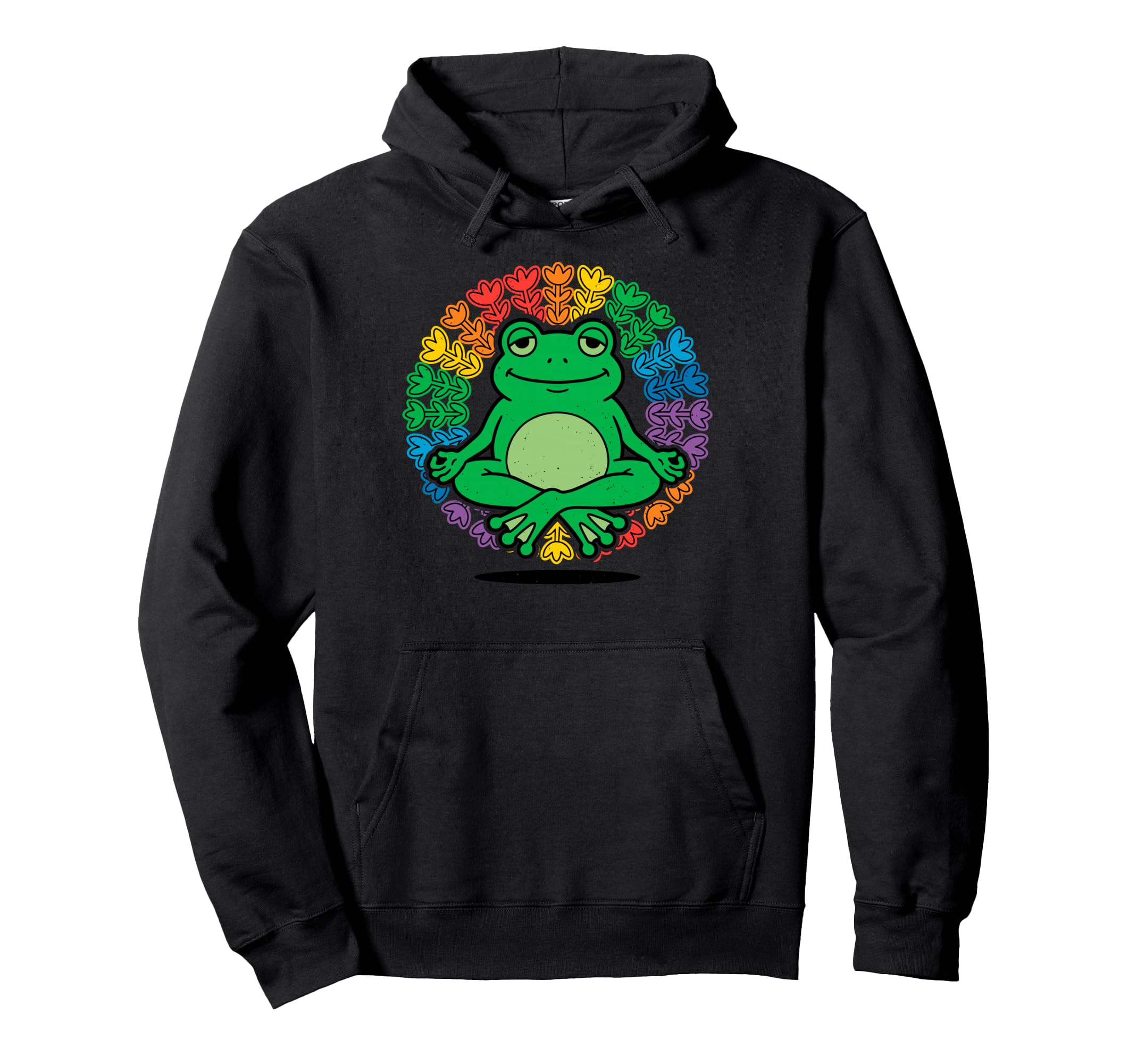 Funny Frog Yoga Lotus Pose Meditation Hoodie - Novelty Apparel Unisex - T-Shirt, Sweatshirt, Hoodie
