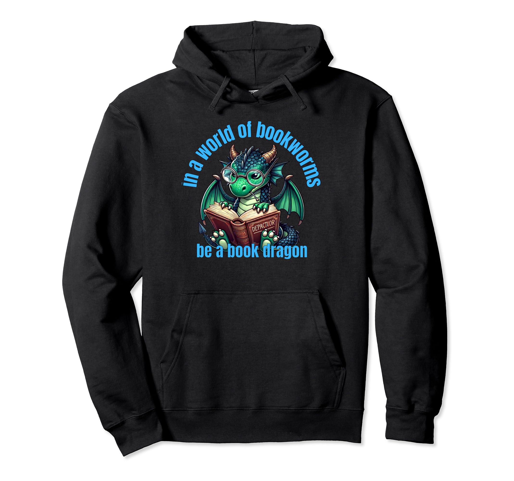 Dragon World Bookworms Be Book Dragon Hoodie - Streetwear Style for Adults - T-Shirt, Sweatshirt, Hoodie