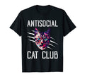Antisocial Cat Club Introvert Cat Lover T-Shirt - Unique Graphic Unisex - T-Shirt, Sweatshirt, Hoodie