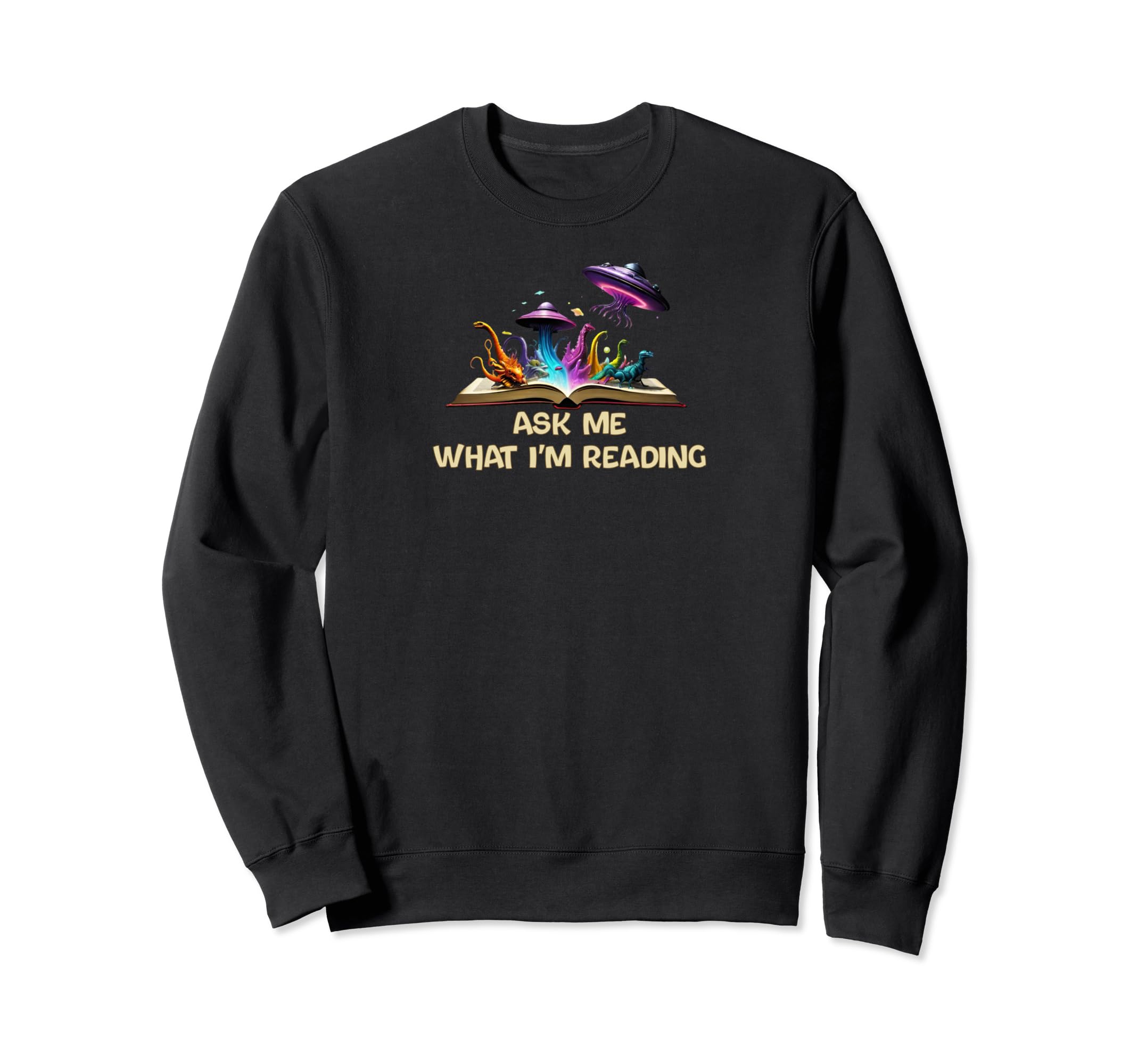 Ask Me What Im Reading Book Worm Sweatshirt - Aesthetic Graphic for Adults - T-Shirt, Sweatshirt, Hoodie