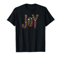 Multicolored Stars Joy T-Shirt - Graphic Print Unisex - T-Shirt, Sweatshirt, Hoodie