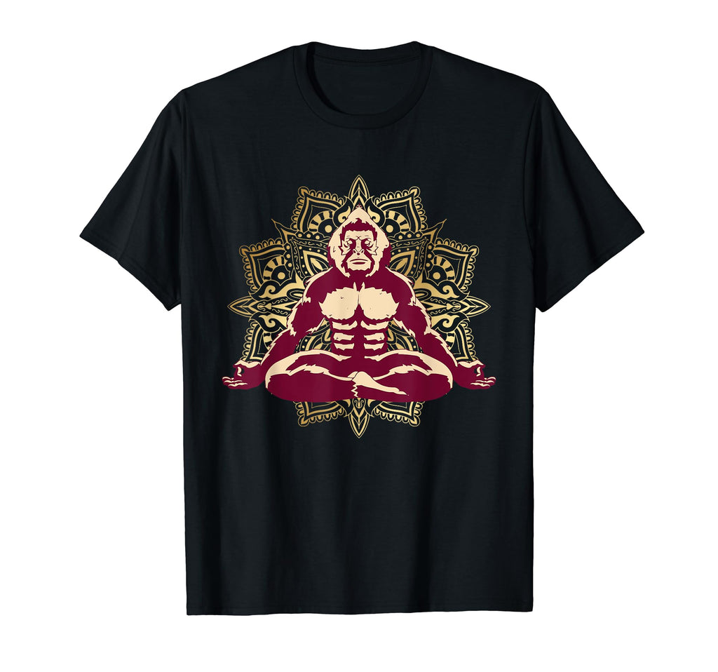 Yoga Pose Sasquatch Namaste T-Shirt - Aesthetic Graphic Men Women - T-Shirt, Sweatshirt, Hoodie