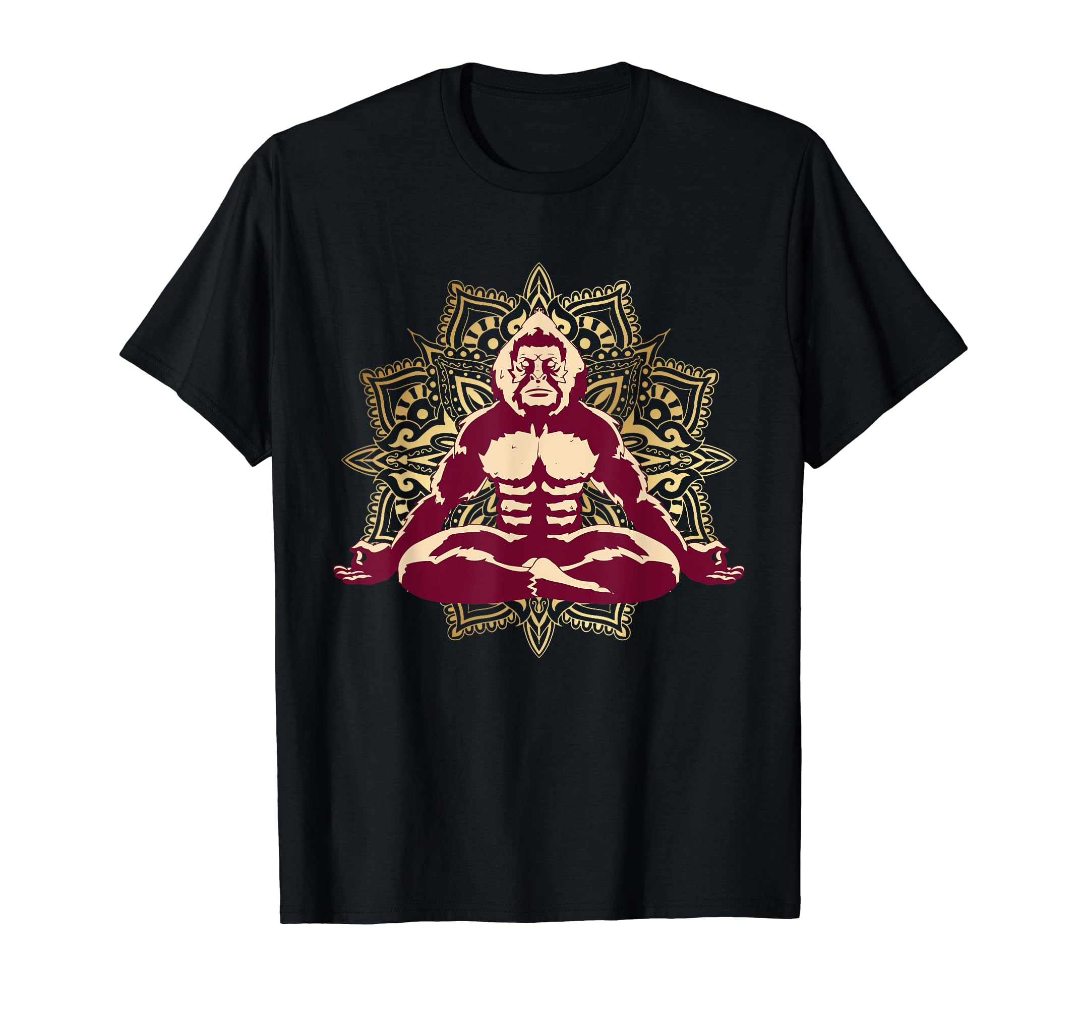 Yoga Pose Sasquatch Namaste T-Shirt - Aesthetic Graphic Men Women - T-Shirt, Sweatshirt, Hoodie