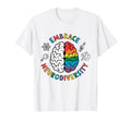 Embrace Neurodiversity Brain Autism T-Shirt - Aesthetic Graphic for Adults - T-Shirt, Sweatshirt, Hoodie
