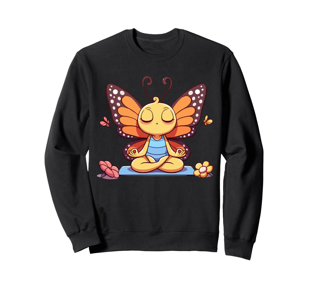 Meditation Butterfly Yoga Sweatshirt - Casual Everyday Wear for Adults - T-Shirt, Sweatshirt, Hoodie