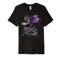 Dragon Reading Book Fantasy Reader Bookworm T-Shirt - Graphic Print Unisex - T-Shirt, Sweatshirt, Hoodie