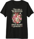 Open Heart Surgery Women Vintage Floral Heart Recovery Premium Tri-Blend T-Shirt Unisex T-shirt, Sweatshirt, Hoodie, Long Sleeve Tee - T-Shirt, Sweatshirt, Hoodie