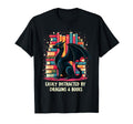 Reading Lover Easily Distracted Dragons T-Shirt - Minimalist Print Unisex - T-Shirt, Sweatshirt, Hoodie