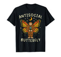 Antisocial Butterfly Bigfoot Funny T-Shirt - Trendy Graphic Men Women - T-Shirt, Sweatshirt, Hoodie