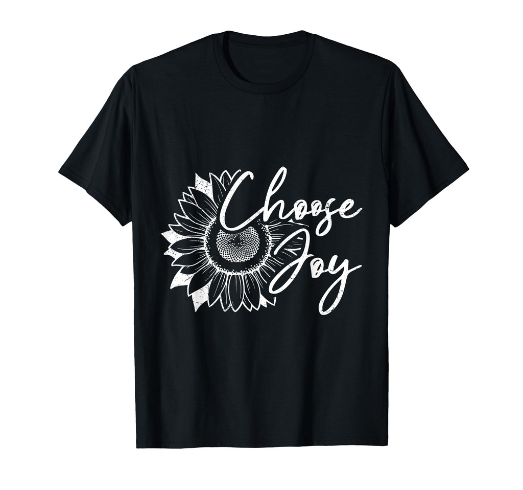 Sunflowers Choose Joy Funny Positivity T-Shirt - Aesthetic Graphic Unisex - T-Shirt, Sweatshirt, Hoodie