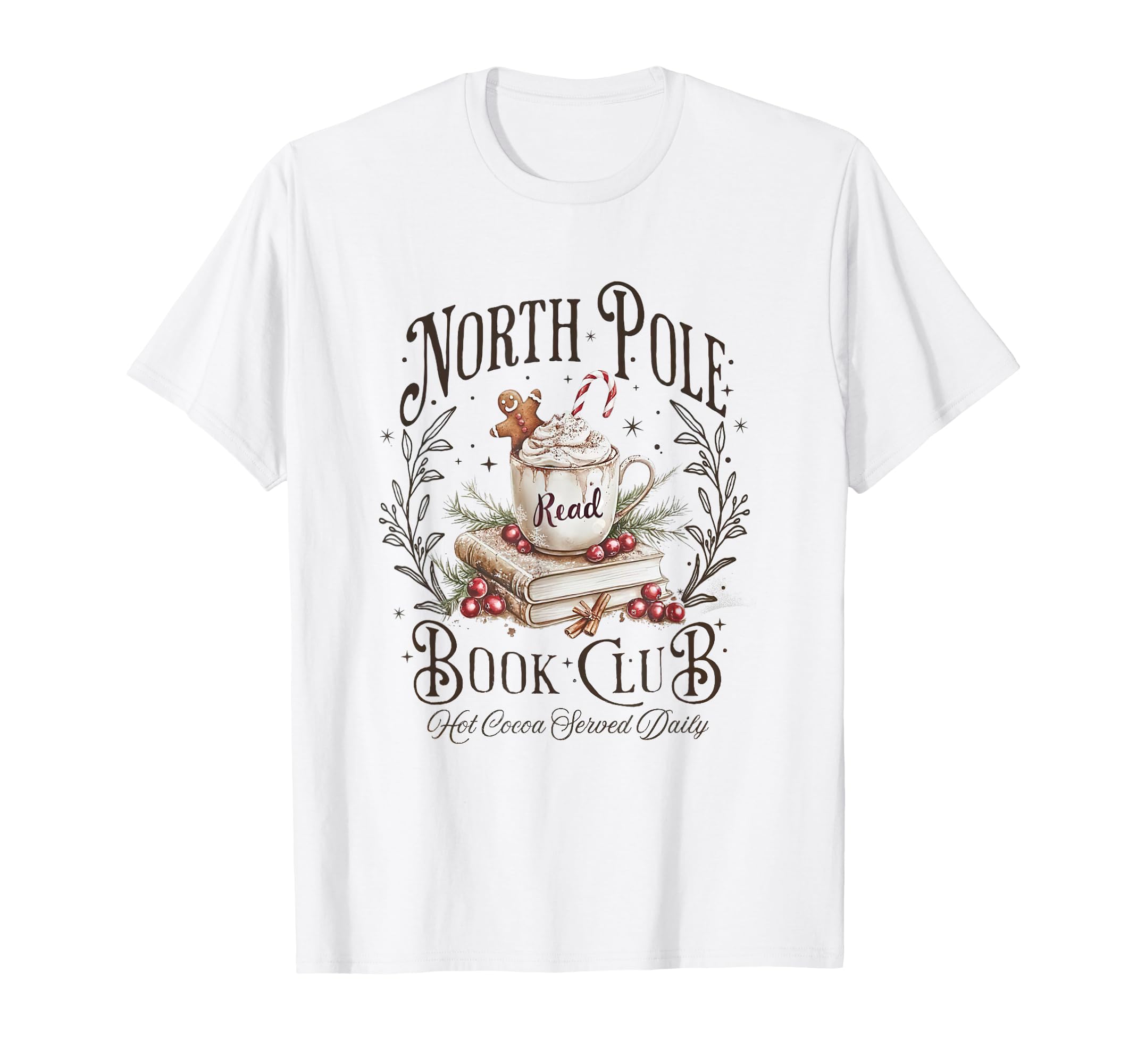 North Pole Read Book Club All Booked T-Shirt - Fun Novelty Design Men Women - T-Shirt, Sweatshirt, Hoodie