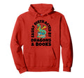 Easily Distracted Dragons Books Dragon Hoodie - Graphic Print Men Women - T-Shirt, Sweatshirt, Hoodie