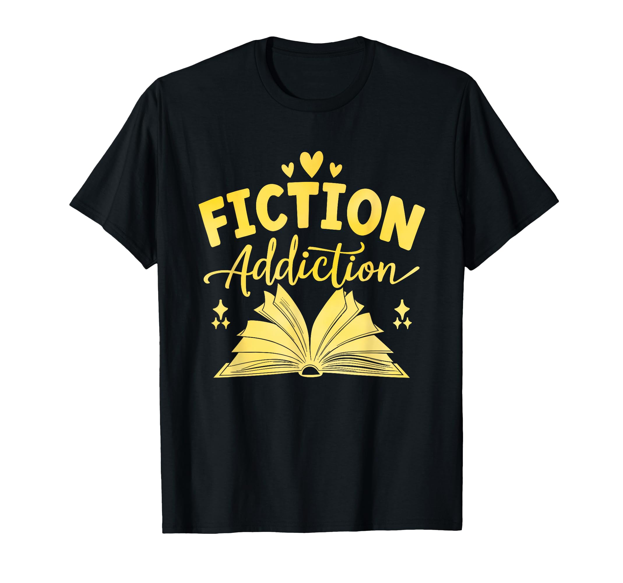 Fiction Addiction Library Book Reading T-Shirt - Unique Graphic for Adults - T-Shirt, Sweatshirt, Hoodie