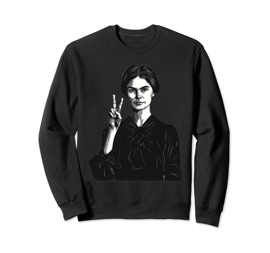 Emily Dickinson Showing Peace Sweatshirt - Aesthetic Graphic for Adults - T-Shirt, Sweatshirt, Hoodie