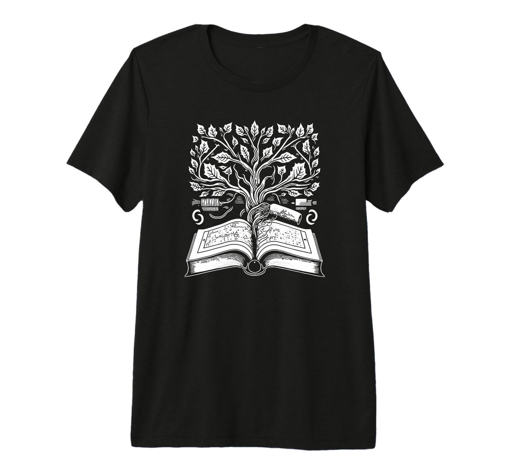 Tree Knowledge Book Lover Reader T-Shirt - Fun Novelty Design Men Women - T-Shirt, Sweatshirt, Hoodie