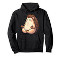 Meditation Hedgehog Yoga Pose Relaxing Hoodie - Minimalist Print Unisex - T-Shirt, Sweatshirt, Hoodie