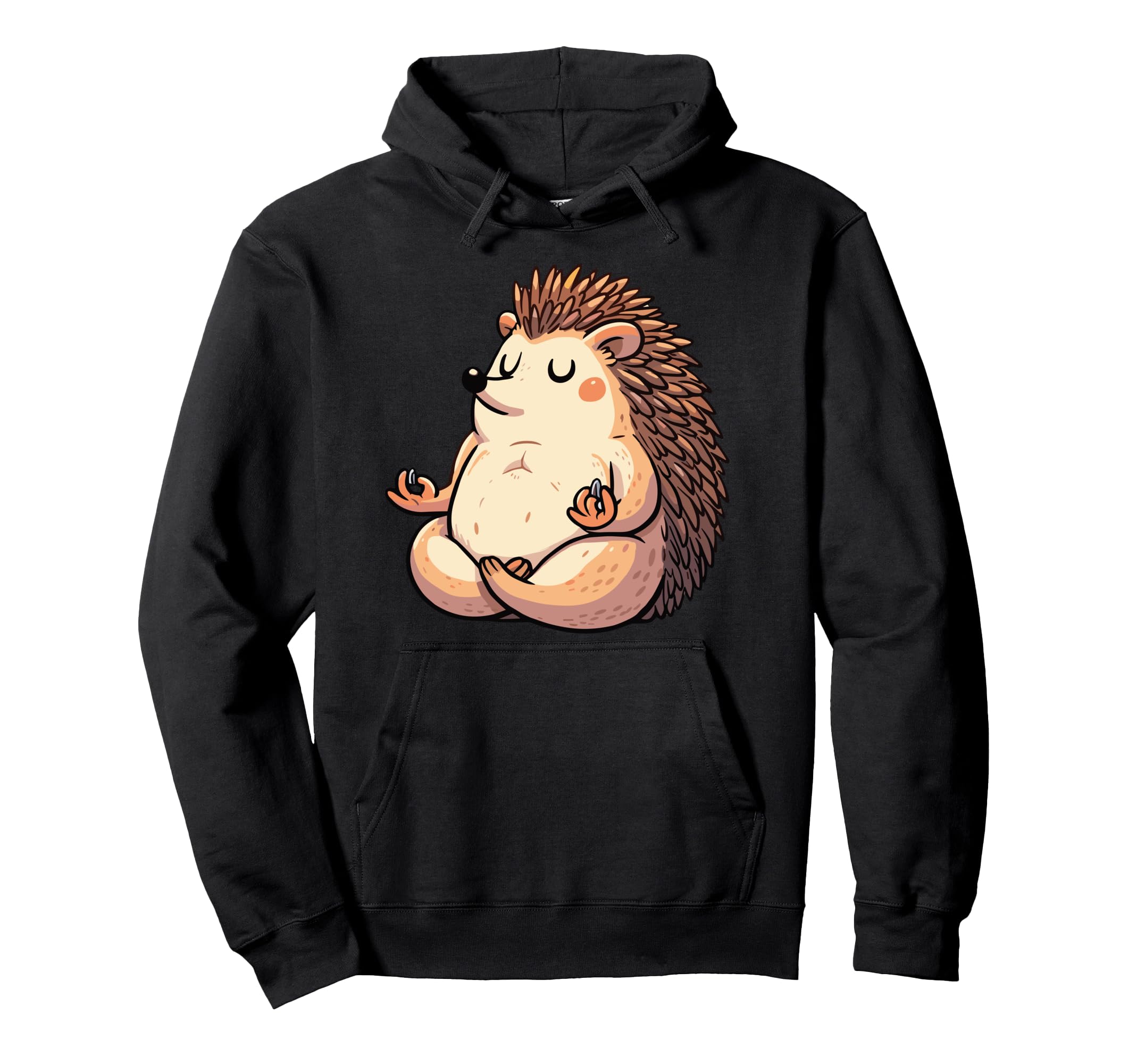 Meditation Hedgehog Yoga Pose Relaxing Hoodie - Minimalist Print Unisex - T-Shirt, Sweatshirt, Hoodie