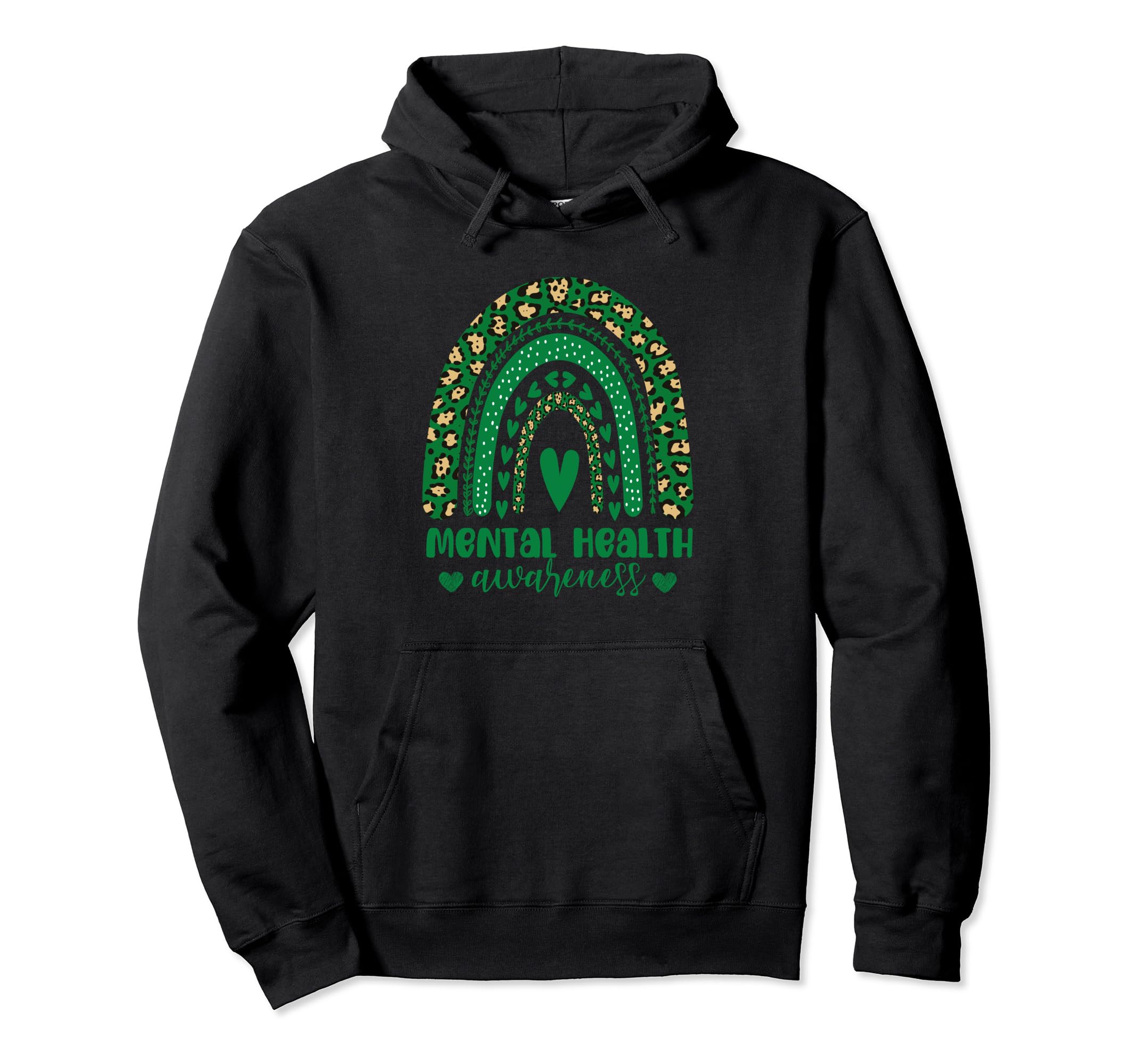 Wear Green Mental Health Matters Mental Hoodie - Fun Novelty Design Unisex - T-Shirt, Sweatshirt, Hoodie