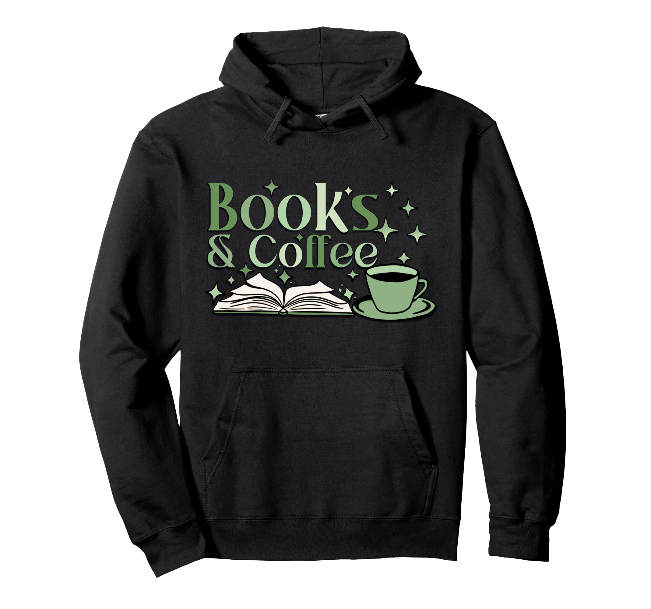Books And Coffee Book Lover Hoodie - Casual Everyday Wear Unisex - T-Shirt, Sweatshirt, Hoodie