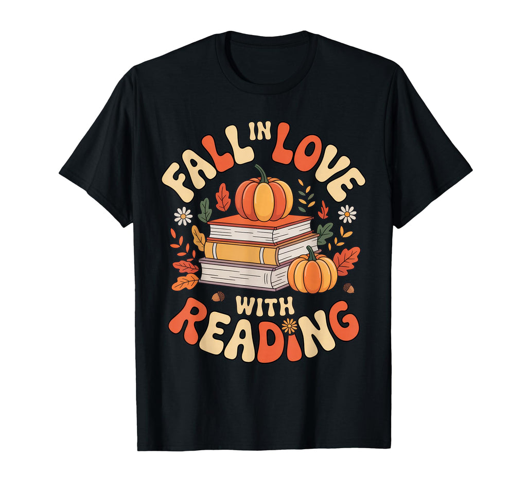 Fall Love Reading Autumn Book T-Shirt - Fun Novelty Design for Adults - T-Shirt, Sweatshirt, Hoodie