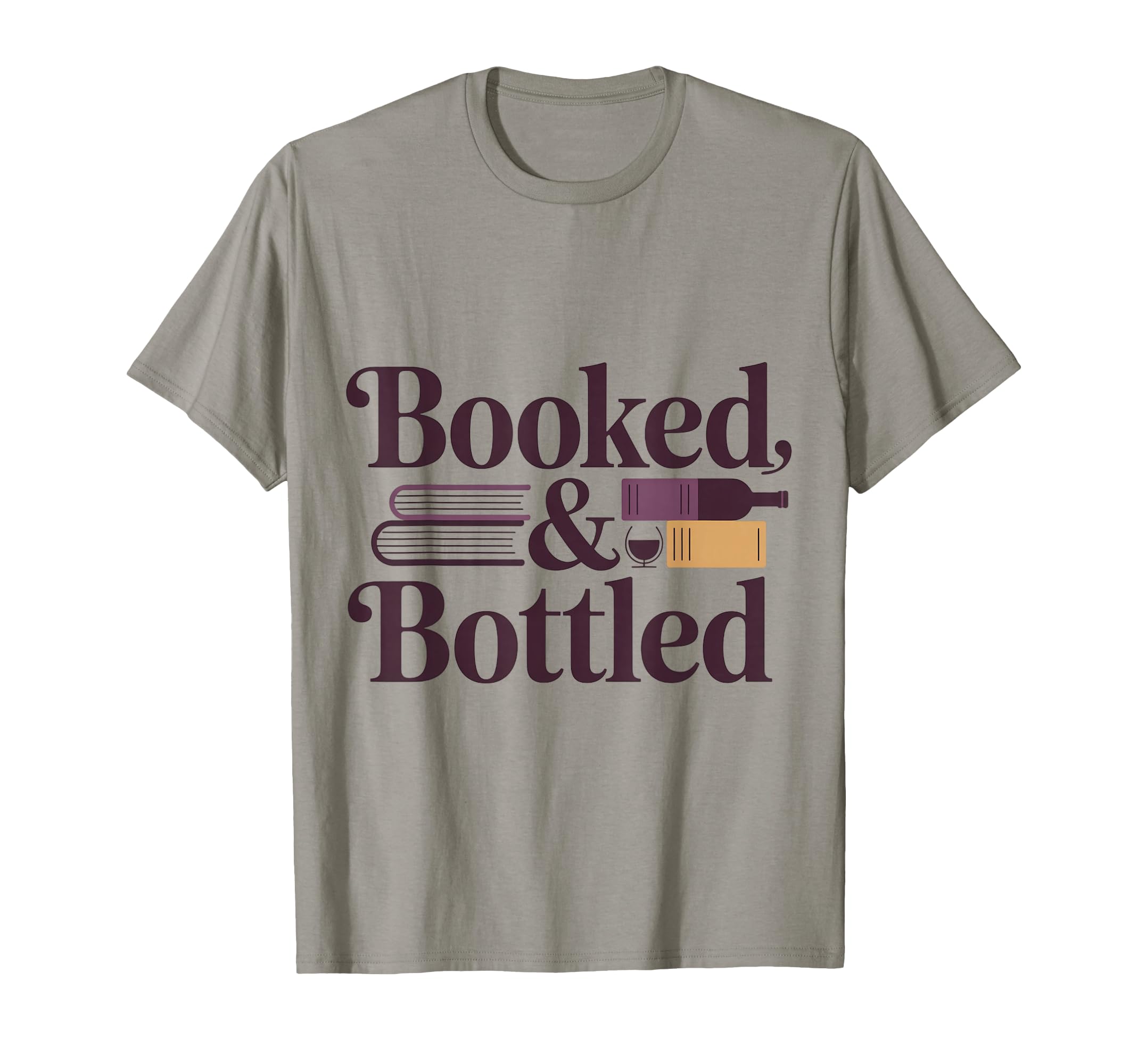 Booked And Bottled Book Lovers Wine T-Shirt - Custom Art Print Unisex - T-Shirt, Sweatshirt, Hoodie