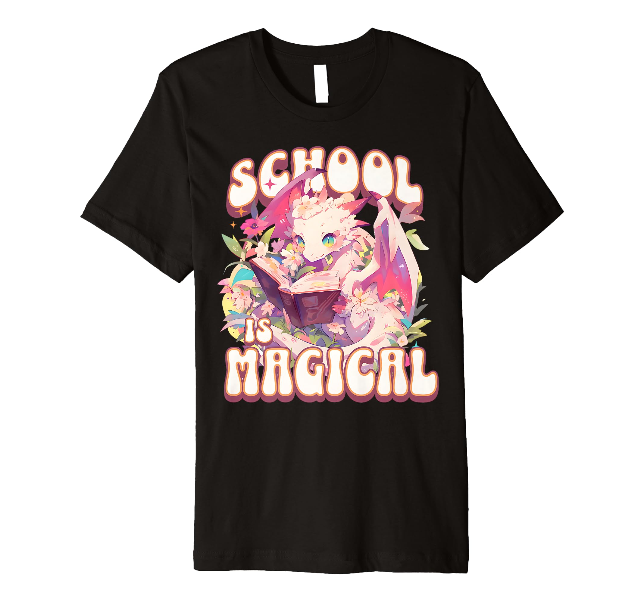 Dragon School Is Magical Bookworm T-Shirt - Fun Novelty Design Men Women - T-Shirt, Sweatshirt, Hoodie