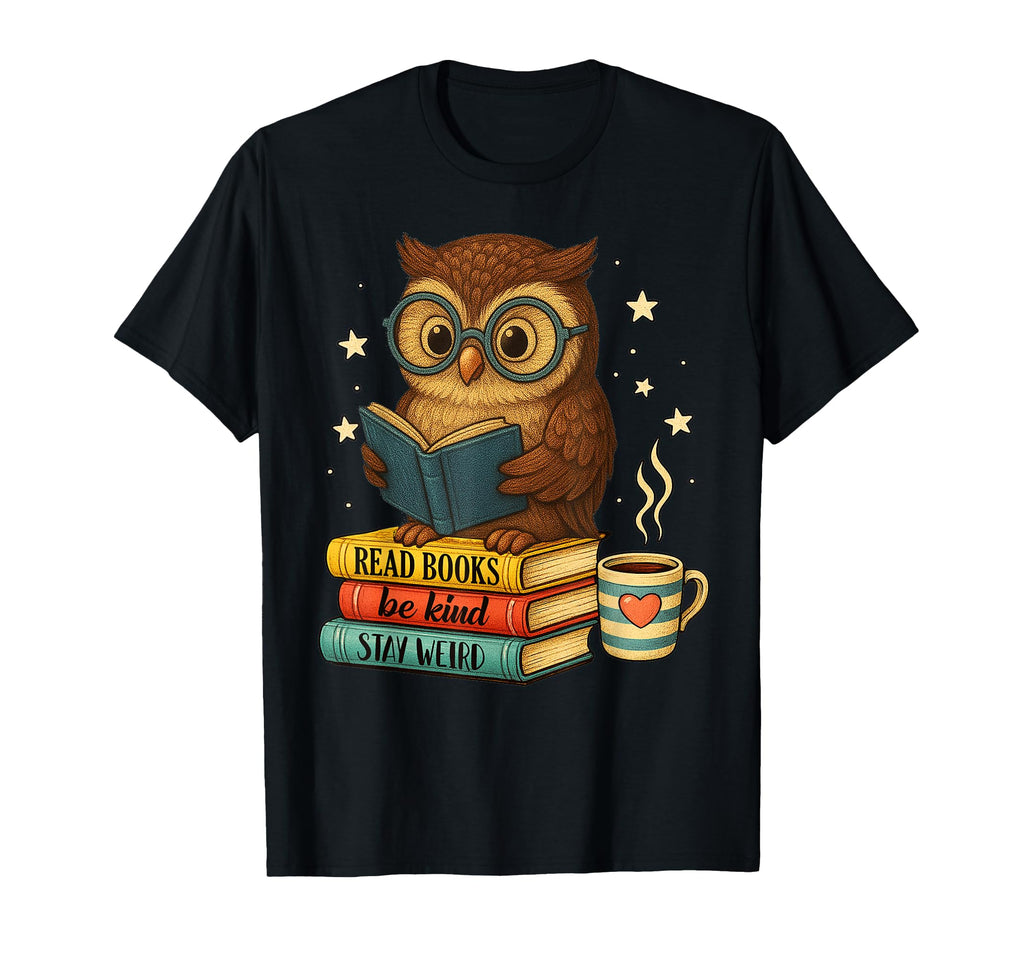 Book Lover Owl Reading Bookish Library T-Shirt - Trendy Graphic for Adults - T-Shirt, Sweatshirt, Hoodie