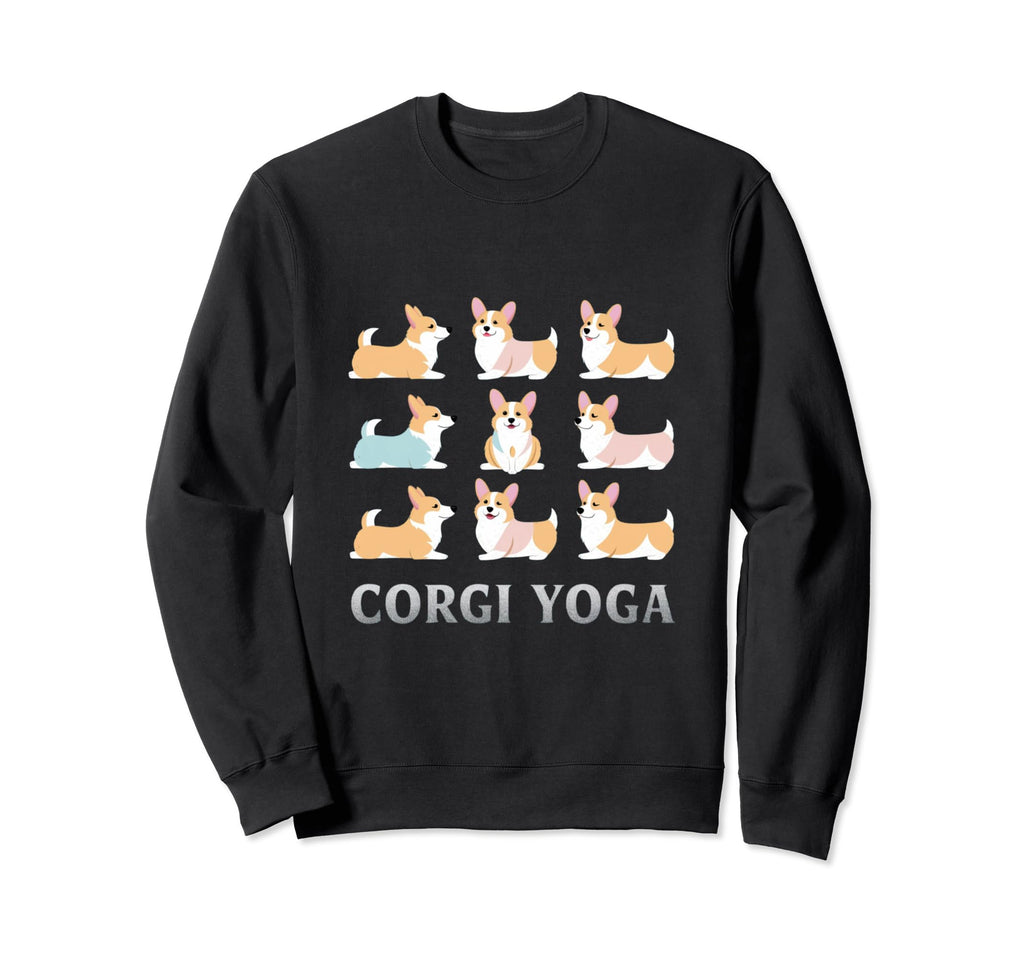 Corgi Yoga Meditation Workout Sweatshirt - Fun Novelty Design Men Women - T-Shirt, Sweatshirt, Hoodie