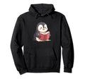 Penguin Reading Book Nerd Bookworm Hoodie - Streetwear Style for Adults - T-Shirt, Sweatshirt, Hoodie