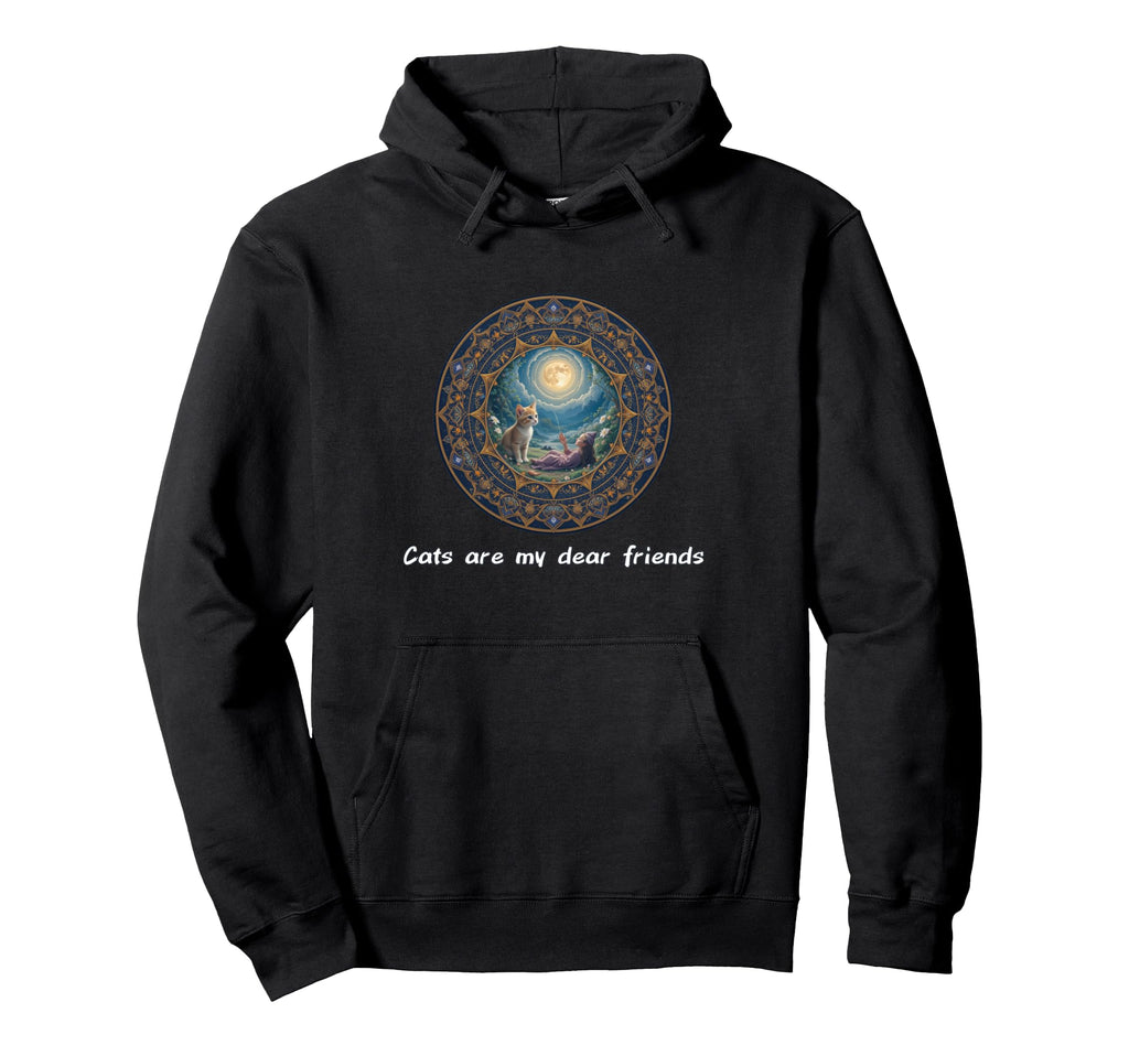 Cats Are My Best Friends Sacred Hoodie - Custom Art Print for Adults - T-Shirt, Sweatshirt, Hoodie