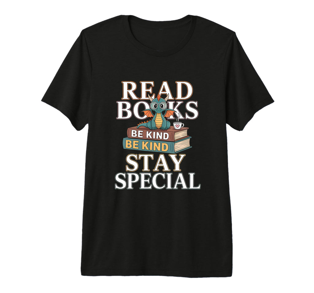 Book Lovers Reading Dragon Reading T-Shirt - Casual Everyday Wear Unisex - T-Shirt, Sweatshirt, Hoodie