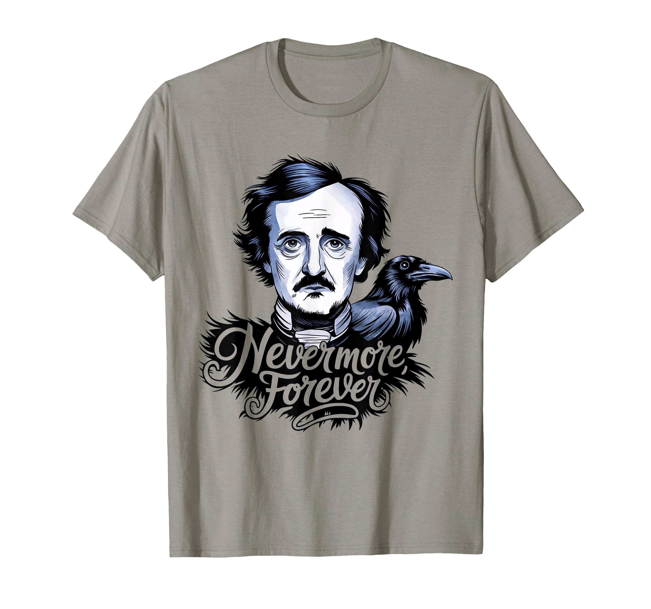 Edgar Allan Poe Raven Nevermore Gothic T-Shirt - Minimalist Print Unisex - T-Shirt, Sweatshirt, Hoodie